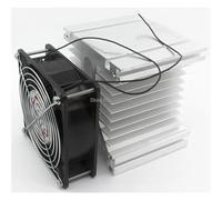 JWLINRKS FHSY01F-110 125 * 135 * 110 mm 150A Relè a Stato Solido trifase SSR Radiatore dissipatore di Calore con Ventola 220VA e Copertura Protettiva(White Dual Ball)