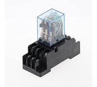 JWLINRKS MY3NJ HH53P DC 12V 24V 110V 220V AC Relè di Potenza Bobina Mini relè for Uso Generale 11 Pin 5A con Base Zoccolo PYF11A 50 Set(AC 12V)