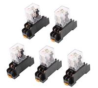 JWLINRKS Relè di Potenza for Uso Generale a LED Rosso a 8 Pin, Bobina AC 36 V, 5 Pezzi con Presa