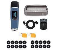 JWM Security Guard Patrol Tour System Lettore RFID a lungo raggio con stazione di download, etichetta 2.4G per pattuglia remota, torcia, software cloud gratuito