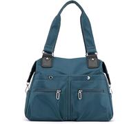 Borsa a tracolla multitasche impermeabile di grande capacità, borsa tote multitasche in nylon alla moda, borsa da viaggio a tracolla multitasche per donna