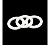 JWOO 10 pz Bianco PTFE Rondella Piatta Guarnizione THk 2mm Distanziatore di Tenuta O Ring for Manometro ID 6 A 108mm PTFE Rondella Piatta(24x12x2mm)
