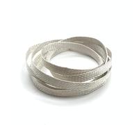JWOO Guaine Anti-Onde elettromagnetiche, Guaina di schermatura in Rame Argentato, Filo Anti-interferenza Intrecciato telescopico(6MM x 5M)