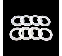 JWOO Rondelle in Silicone Piatte da 10 Pezzi, diametro esterno 12 mm-30 mm, spessore 2 mm, rondelle convesse in silicone ad alta elasticità