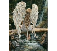 JWPSHIJIE 11CT Kit Punto a Croce Timbrato, Angeli Nella Religione,P,50 * 70cm Fai-da-te Ricamo Linea Completa di Kit Iniziali Per Ricamo Prestampato Per Principianti