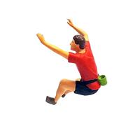 JWQFBC 1/87 Scalata Montagna Modello Figura Miniature Action Figurine Persone Figurine Tiny People Modello Modellini Treni Persone Figure per Casa delle, Rosso