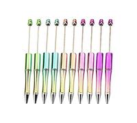 JWQFBC 10 Pezzi Penne Beadable Penne a Sfera Ball Pen Penne Creative in Materiale Resistente Adatte per Scrivere a Scuola Ufficio Regalo Famiglia