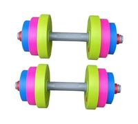 JWQFBC 2 Pezzi Giocattoli per Bambini Manubri Sviluppo Precoce Multiuso Set di Gioco Allenamento della Bambini Bilanciere Educativo per Palestra, Manico 12 Cm