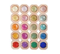 JWQFBC 20 Blocchi di Legno Impilabili, Costruzione in Acrilico Arcobaleno, Giocattolo per L'allenamento Sensoriale della Coordinazione Occhio-Man