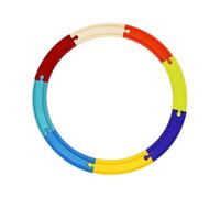 JWQFBC 8X Binari per Trenino in Legno, Set di Espansione per Costruire Binari Curvi per Bambini, 43 Cm