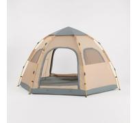 JWQFBC Campeggio Automatica, da Campeggio 2, per 2 o 6 Persone, Resistente al, Caffè chiaro, Beige, Sei persone