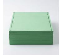 JWQFBC Carta Continua per Stampante Dot, Modulo Continuo Autonte, Alimentazione Continuo per Ufficio, Verde, 2 copie/3 sezioni