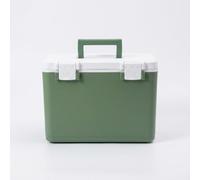 JWQFBC Ghiacciaia Portatile Robusta Contenitore Termico Rigido Isolato per Campeggio, Viaggi, Verde, 12L