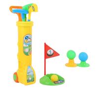 JWQFBC Giocattoli da Golf per Bambini Set di Mazze da Golf Set da Minigolf Set di Gioco Materiale Educativo con Putter Giocattolo E Accessori di Apprendiment, Giallo