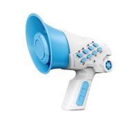 JWQFBC Giocattolo Cambia Voce per Bambini con 4 Voci Diverse, Giocattolo Portatile, Altoparlante, Mini Megafono, Regalo di Compleanno Originale, Blu, Taglia unica bambino