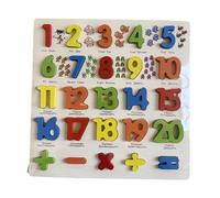 JWQFBC Giocattolo Educativo Realizzato con Blocchi di Legno per Il Riconoscimento dei Colori - Set di Puzzle per Bambini dai 3 Ai 5 Anni (Maschi E Femmine), Numero