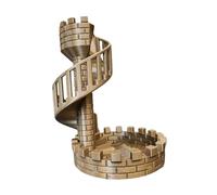 JWQFBC Gioco da Tavolo Dice Dragon Sieve Dice Castle Tabletop Retro Alloy Function for Role Playing for Gift Home Decoration Game Night Fantasy, Marrone