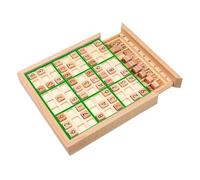 JWQFBC Gioco da Tavolo in Legno per Sudoku con Puzzle Manuali in Inglese, Giocattolo Leggero, Giocattolo Didattico per Bambini, Regalo, Verde