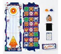 JWQFBC Gioco da Tavolo per Bambini - Mini Portatile da Interni, Versione aggiornata 4 in 1 (ingrandita e ispessita)
