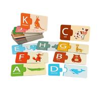 JWQFBC Gioco di Abbinamento Gioco Educativo Giocattolo Prescolare Puzzle Interattivo in Carta Robusta con Bordi Lisci Adatto per Gioco E Aule, Alfabeto, Taglia unica bambino