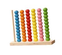 JWQFBC Gioco di Smistamento E Impilamento con Perline di Legno, Un Giocattolo Educativo per Bambini Da 1 a 3 Anni Che Promuove La Motricità Fine E Il Contegg, come descritto, 21.5x6x20 Cm