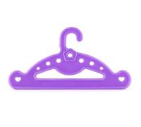 JWQFBC Grucce per Bambole e Bambole Piccole, Mini Appendiabiti in Plastica per Vestiti BJD Doll, Design Decorativo Orsetto Fiore, Viola, 12 * 7.1CM