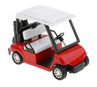 JWQFBC Modello di Carrello da Golf in Metallo Pressofuso: Veicolo Giocattolo a Trazione Posteriore in 20 (Bianco, Rosso,), Rosso