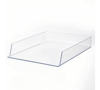 JWQFBC Organizer Scrivania Impilabile Trasparente per Ufficio, Vassoio Porta Documenti e Accessori, per, Trasparente, A5 piccola scatola