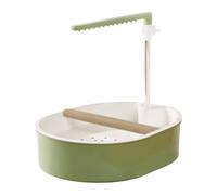 JWQFBC Parrocchetto Automatico Vasca da Bagno Parrot Doccia Piatti Pompa PP Resistente per Cocorite Cenerini Lovebird Cockatiel Adatto per Insediamento Inter, Stile Linea Verde