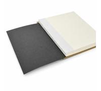JWQFBC Quaderno vintage retro con copertina morbida e carta spessa da 100 per szzi e appunti, per bozzetti - per studenti, Copertina Nera, Interno Bianco