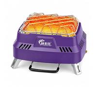 JWQFBC Riscaldatore da Campeggio e Stufa a Infrarossi Portatile 3500W per Esterni, Scaldino a Gas da Esterno per Campeggio e Tè, Viola