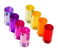 JWQFBC Set Arcobaleno Da 8 Pezzi, Gioco di Impilamento, Percezione Del Colore, Giocattolo Sensoriale, Regalo, Costruzione Arcobaleno, Cilindro Acrilico, come descritto, 5 Cm