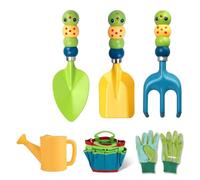JWQFBC Set Attrezzi da Giardinaggio per Bambini, Kit Completo con Guanti, Design a Bruco, Gioco Educativo per Piccoli Giardinieri, 6 pezzi