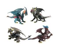 JWQFBC Set da Gioco Devil Dragon da 4 Pezzi, Animali Preistorici della Giungla, Simulazione di Decorazioni per Testa E Coda Rotanti per La Collezione di Bomb