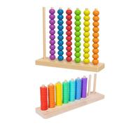 JWQFBC Set di 2 Giocattoli in Legno Impilabili E Da Smistare per Colore, Giocattolo Educativo per Il Riconoscimento Dei Colori per Bambini in Età Prescolare, come descritto, Style a