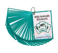 JWQFBC Set di 48 Carte Didattiche Raffiguranti Animali E - Ausilio Didattico, Idea Regalo, Formato Tascabile per Le Aule, per Ragazzi E Ragazze