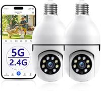 JWQPO - Telecamera di sicurezza 5G 2.4GHz Spotlight, WiFi 2K, wireless, rilevamento del movimento esterno e allarme, conversazione bidirezionale, visione notturna a colori