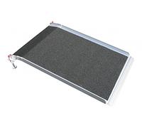 JWS Rampa in alluminio regolabile in altezza, 120 cm, per sedia a rotelle e deambulatore, antiscivolo e portatile, portata fino a 270 kg