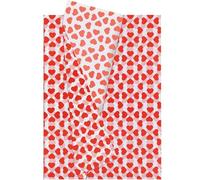 Jwssor Carta velina a forma di cuore, 20 fogli di carta regalo rossa per San Valentino, 50 x 35 cm, a forma di cuore, per la festa della mamma