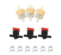 Jwthee 1/4 in Linea Filtri a Gas in combustibile Chiusura Valvole Valvole Valvola di Taglio Chiusura con Morsetto per Accessori per falciatrice per pentola per Giardino Accessori per la