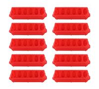 Jwthee 10 Set di abbeveratoio per Pulcini con Chiusura Ribaltabile, 12 mangiatoie per pollame in plastica per Uccellini in plastica, nessun disordine, Nessuno spreco, abbeveratoio per