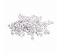 Jwthee 100 Pz/lotto Lampade a Sfera a Led Rotonde Luci a Palloncino Lanterna Decorazioni per Feste di Nozze di Natale Lampada a Sfera Flash Multicolor a LED Rotonda per Palloncini in (gialla)