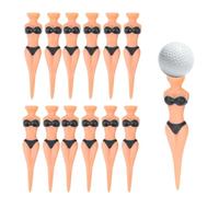 Jwthee 12 Pezzi T-Shirt da Golf Divertenti, Accessori da Golf in plastica Colorata T-Shirt da Golf in plastica PE Accessori Divertenti Accessori da Allenamento per Uomini e Donne (Nero)