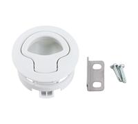 Jwthee 2 Pezzi Chiusura di portelloni in Barca, Manico di bloccaggio in plastica in plastica Bianca 2,4 Pollici per Chiusura di plastica per 1,8 Pollici, Portello Rotondo del Ponte