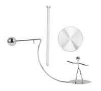 Jwthee Bicchiere d'equilibrio, Giocattolo d'equilibrio in acciaio Surf Omino Sci Omino Sci Modello in ferro Bicchiere rotante (Il piccolo principe del surf)