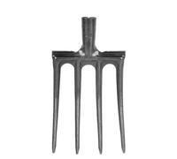 Jwthee Forca Giardino per dissodare Il Terreno con 4/5 Denti in Metallo, Forca per carichi Pesanti per Letame, pacciame, scavo, aerazione, Senza Asta (4 Tine)