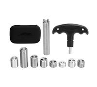 Jwthee Pool Cue Weight Bolts,10PCS SUS And Aluminum Weight Bolts Kit Adjustable Weight Billiard Screw Tool with Detachable Handle Tool for Pool Billiard Cues