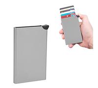 Jwthee Porta della carta minimalista sottile, RFID in metallo Blocco del portafoglio maschile Case Case di credito in alluminio Porta della carta d'identità Titolare della carta (X-55#)