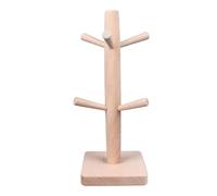Jwthee Porta tazza da caffè, Porta tazza da caffè Porta tazza in legno Albero Porta tazza Appendiabiti Porta tazze Albero porta tazze da appoggio per scrivania