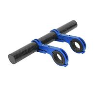 Jwthee Prolunga per manubrio bici, prolunga per manubrio bici singola in lega di alluminio Morsetto doppio Staffa per bici Estensione multifunzione per bici Lampada per luce Supporto per (Blu)